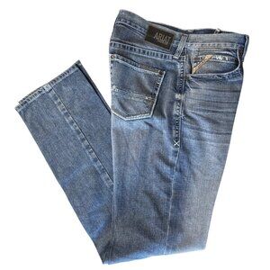 Ariat M2 Relaxed Boot Cut Jeans~Size 33/38~Blue Medium Wash Western Denim L15 15